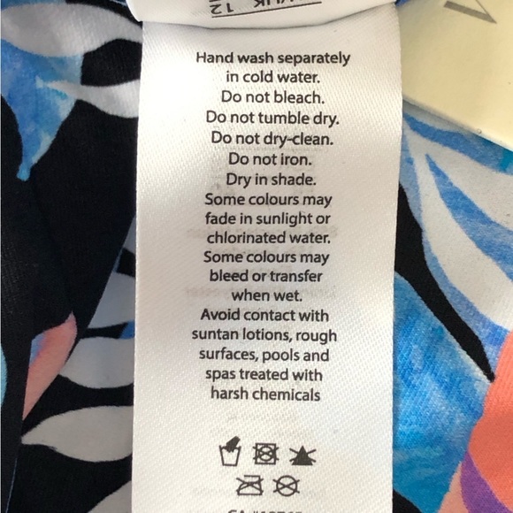 Sea Level Australia Botanical Spliced One Piece Swimsuit Black Multi Size 8 - Picture 6 of 12